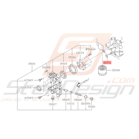 Joint Torique Pompe à Huile Intérieur Origine Subaru GT WRX STI FORESTER Turbo37253