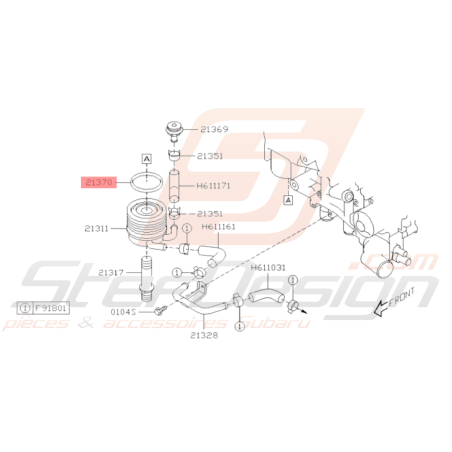 Joint Modine d'huile Origine Subaru GT WRX STI FORESTER 97-0237256