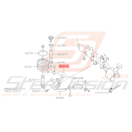 Durite de tuyau de Modine WRX 2008 - 2010 STI 2008 - 201937258