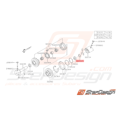 Rondelle Origine Subaru STI 2005 - 201437272