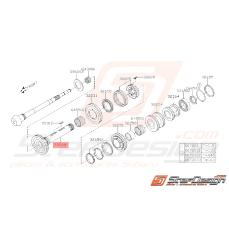 Arbre Complet Origine Subaru STI 28/04/2006 - 201437353