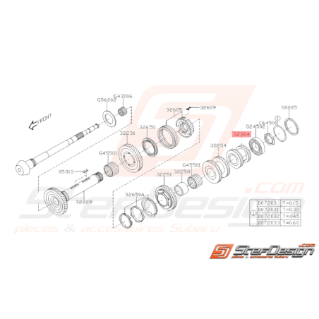 Engrenage 5ème/6ème Origine Subaru STI 2006 - 201437362