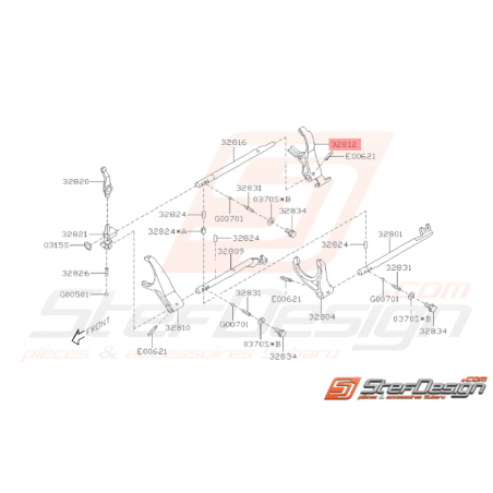 Fourchette 5ème Origine SUBARU Legacy 08 / WRX 01 - 1037443