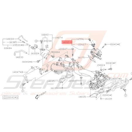 Papillon d'Admission Origine Subaru STI 2008 - 201937503