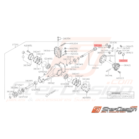 Rondelle Engrenage Latéral Origine Subaru WRX 2008 - 201037577