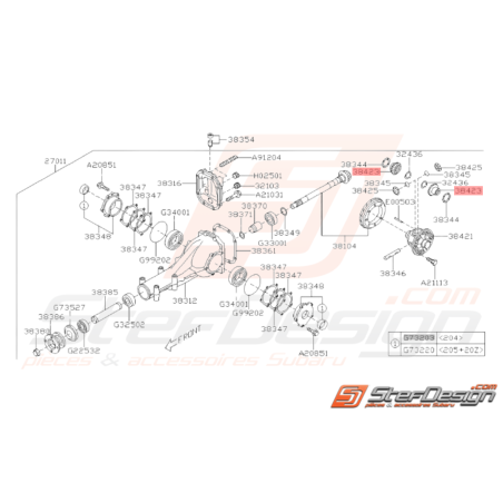 Pignon Satellite Différentiel Origine Subaru WRX 2008 - 201037580