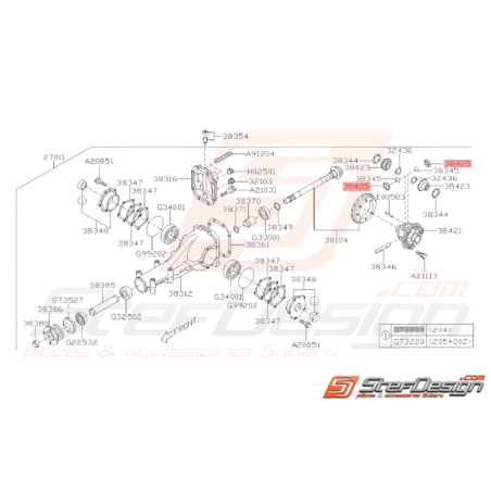 Pignon de Différentiel Origine Subaru WRX 2008 - 201037583