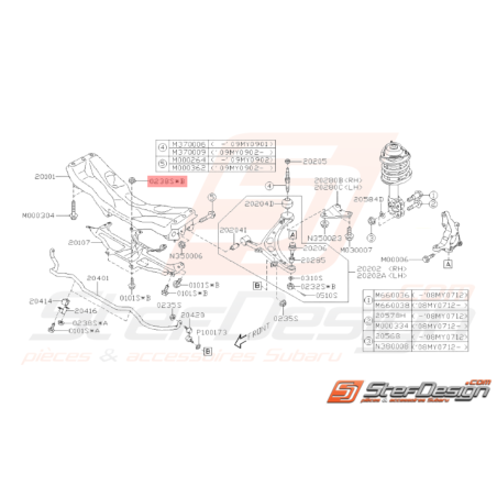 Écrou Subaru GT WRX STI BRZ FORESTER37654