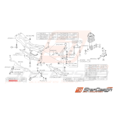 Vis Collerette Origine Subaru STI 11/2013-2014 BRZ 2013-201937709