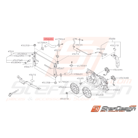 Durite d'entrée de Radiateur Origine Subaru Impreza 2018 1.6L37777