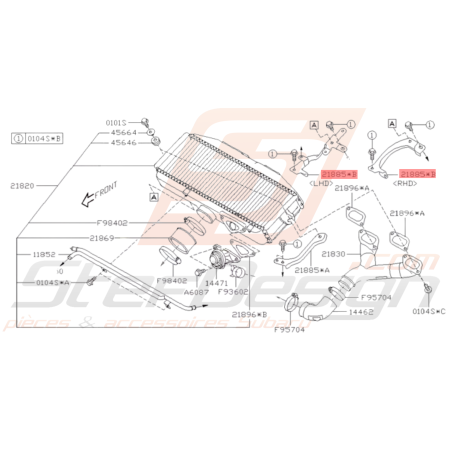 Support Radiateur Origine Subaru STI 2015 - 201937899