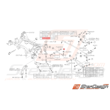 Ecrou de Blocage Origine Subaru STI 04/2011 - 201437909