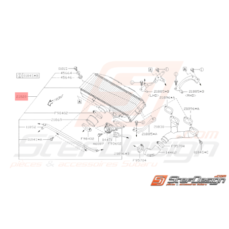 Échangeur Intermédiaire Origine Subaru STI 2017 - 201937914