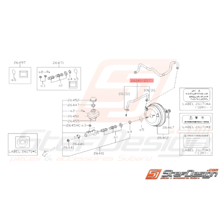 Durite de Dépression Origine Subaru STI 2008 - 201437945