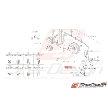 Durite de Frein Avant Origine Subaru WRX 2008 - 201037951