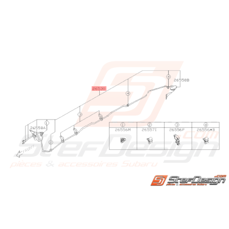 Tuyau de Frein Central Origine Subaru WRX STI 2008 - 201437982