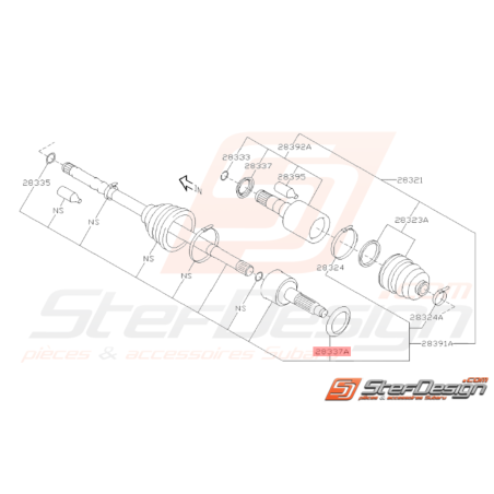 Déflecteur de Cardan Origine Subaru WRX 2008 - 201038030