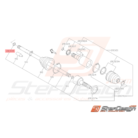 Circlip Origine Subaru STI 2008 - 201438039