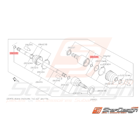 Circlip Origine Subaru WRX 2006 - 201038053