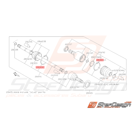 Collier Cardan Avant et Arrière Subaru GT 93-00 WRX STI 01-1438059