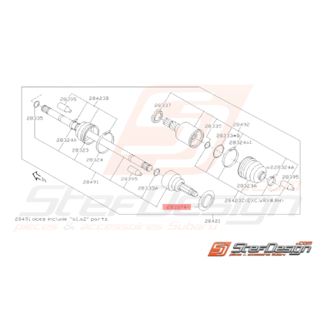 Rondelle de Réglage de Cardan Origine Subaru WRX STI 2008 - 201438063