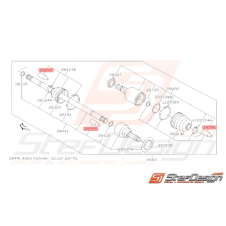 Graisse de Cardan Origine Subaru WRX STI 2008 - 201438069