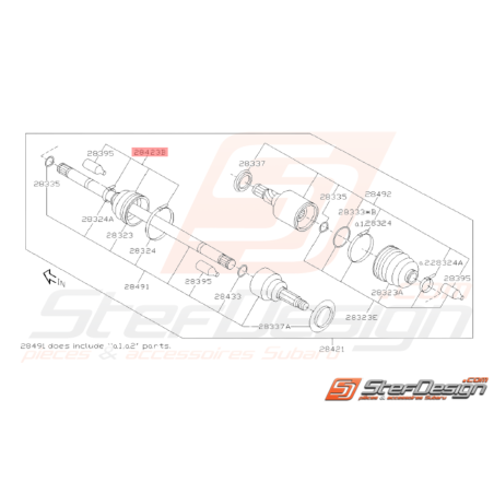 Kit Soufflet Cardan Côté Pont Origine Subaru STI 2008 - 201438070