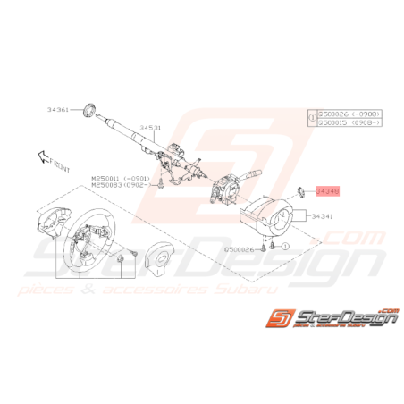 Capuchon Cylindre de Clé Origine Subaru WRX 09 - 10 STI 08 - 1438080