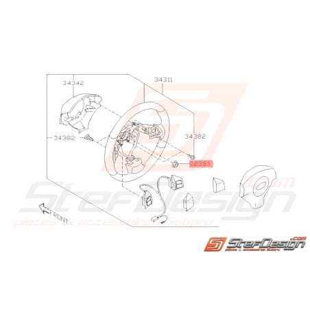 Ecrou Origine Subaru GT WRX STI BRZ38089