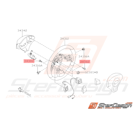 Vis taraudeuse Origine Subaru WRX 2004 - 2010 STI 2003 - 201438092