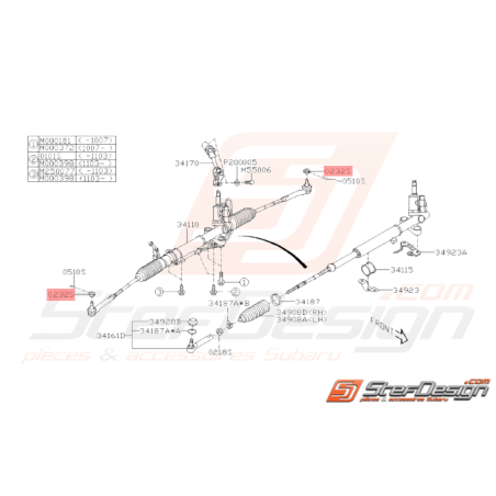 Écrou de rotule de Suspension Origine Subaru Impreza / BRZ 13-19 FORESTER 97-0238100