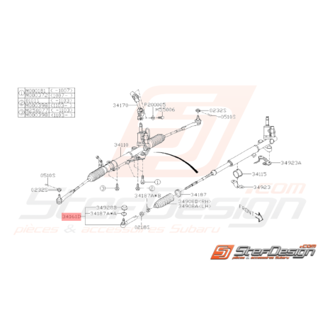 Rotule de direction origine SUBARU GT 93-00 WRX/STI 01-19 Legacy38107