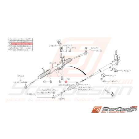 Vis de fixation Subaru Impreza GT WRX STI FORESTER38120