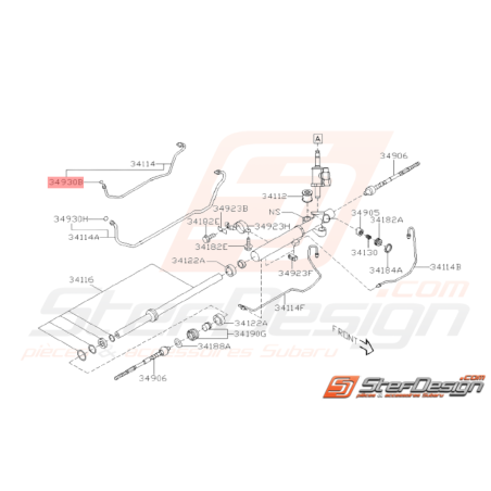 Joint de canalisation de crémaillère de direction WRX STI 2008 - 201438130