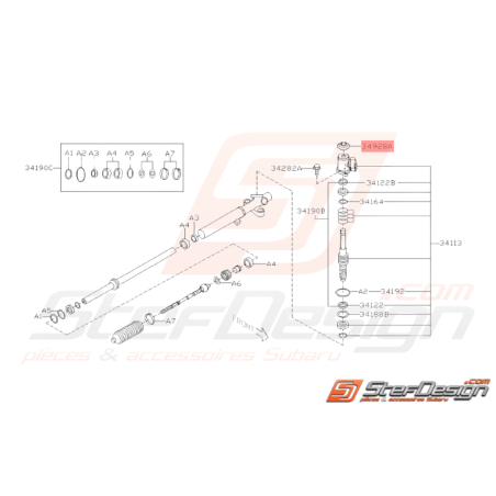 Cache Poussière Crémaillère Origine Subaru WRX STI 2008 - 201438157