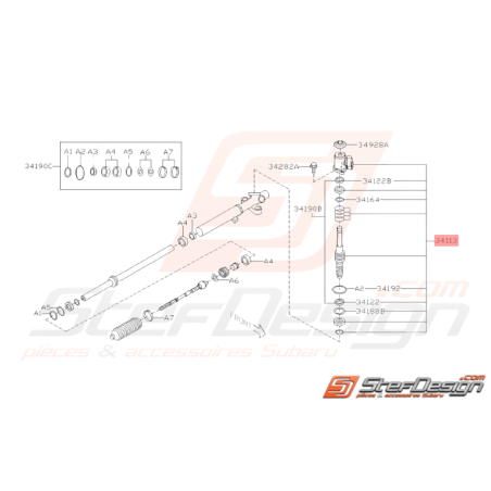 Boitier de Crémaillère Origine Subaru WRX 21/09/2008 - 201038159