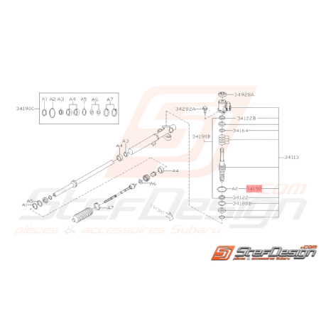 Joint torique crémaillère direction WRX STI 2008 - 201438160