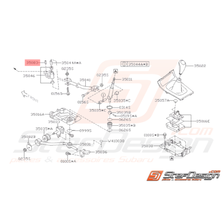 Goupille ressort levier de vitesse Origine GT 93-97 WRX STI 01-1438163