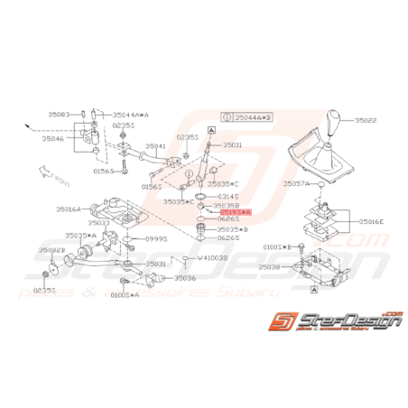 Goupille levier de vitesse Origine Subaru GT 93-97 WRX 08-10 STI 01-1438170