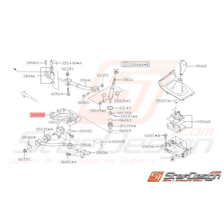 Soufflet intérieur de levier de vitesse boite 5 WRX 2008 - 201138173