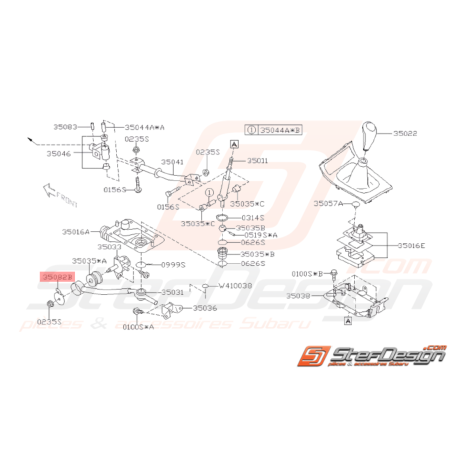 Rondelle boite de levier de vitesse GT 1997 - 2000 WRX 2001 - 10/200838179