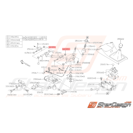 Écrou Origine Subaru Impreza GT WRX STI FORESTER38232