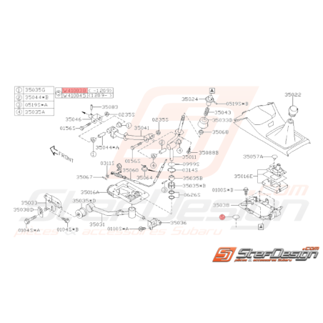 Cache vis de frein a main / Faisceau Electrique Origine SUBARU WRX STI38238