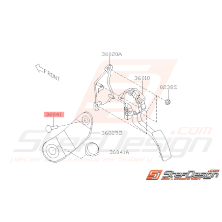 Butée Pédale d'Accélération Origine Subaru STI 21/06/2011 - 201438245