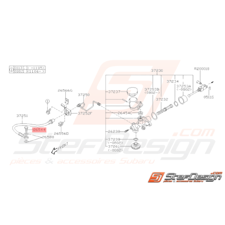 Vis banjo étrier frein arrière Origine Subaru FORESTER 97-02 GT 93-00 WRX STI 01-1438275