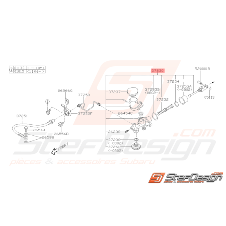 Émetteur d'embrayage origine SUBARU WRX STI 2008 - 201438287