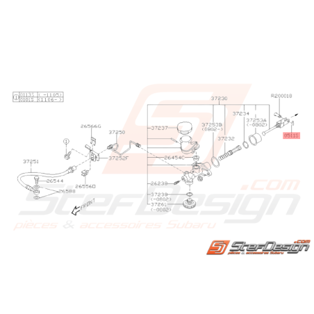 Broche Retenue de Ressort Origine Subaru GT 93-00 WRX STI 01-14 BRZ 13-1938295