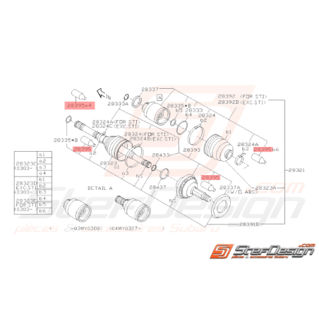 Graisse de Cardan Origine Subaru WRX STI 2001 - 200738303