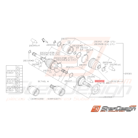 Déflecteur Cardan Avant Origine Subaru GT 00 WRX 01-07 STI 01-0438313