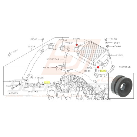 Silent-bloc échangeur pour subaru XV 2011 EJ20Z38320